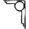 Ekena Millwork Maria Wrought Iron Bracket, (Triple center brace), Antiqued Silver 2"W x 7 1/2"D x 10"H BKTM02X07X10TMAASV - alternate 4